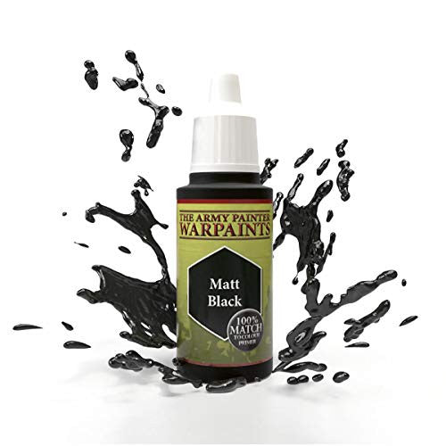 The Army Painter Warpaint Matt Black Non Toxic Acrylic Paints 18ml WP1101