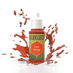 The Army Painter Warpaint Lava Orange Non Toxic Acrylic Paints 18ml WP1106