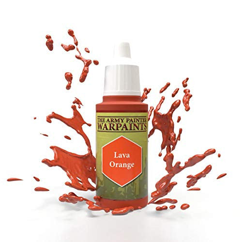 The Army Painter Warpaint Lava Orange Non Toxic Acrylic Paints 18ml WP1106