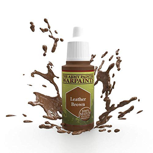 The Army Painter Warpaint Leather Brown Non Toxic Acrylic Paints 18ml WP1123