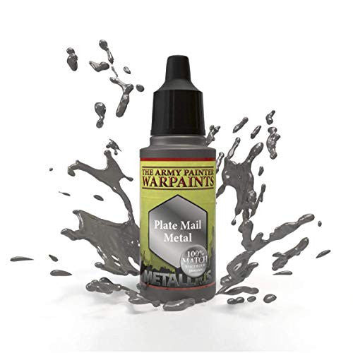 The Army Painter Warpaint Metallics Plate Mail Metal Non Toxic Acrylic Paints 18ml WP1130