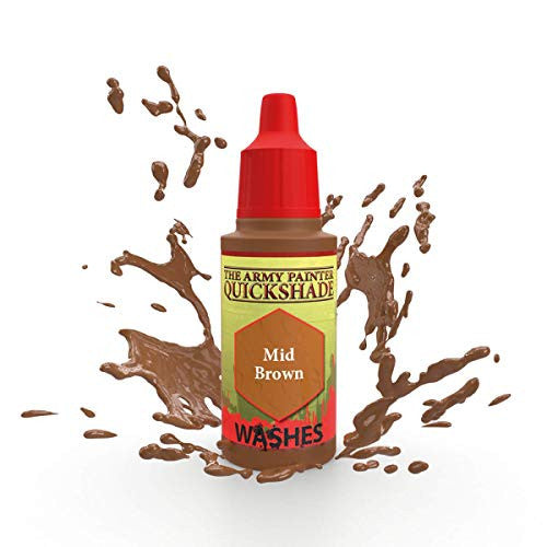 The Army Painter Warpaint Mid Brown Non Toxic Acrylic Paints 18ml WP1469
