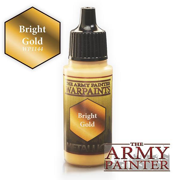 The Army Painter Warpaint Metallic Bright Gold Non Toxic Acrylic Paints 18ml WP1144