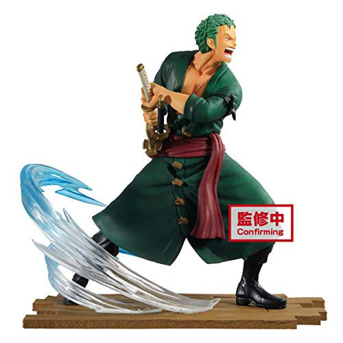 Banpresto ONE Piece Log File Selection-Fight-vol.1 Zoro Roronoa, Multiple Colors (BP16732)