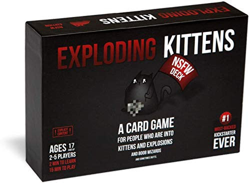 Exploding Kittens NSFW - ADULT Russian Roulette Card Game, Drinking Games For Adults - Card Games for Adults & Teens - 2-5 Players