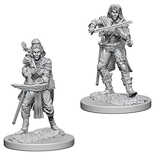 Paizo Dungeons and Dragons Elf BardPathfinder Deep Cuts Unpainted s Wave 4 Elf Female Bard Miniature D&D WZK72611