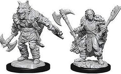 Dungeons & Dragons: Wizkids Half-Orc Barbarian:WizKids WZK73704 Male half orc barbarian unpainted s: Miniature