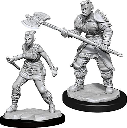 Wizkids Dungeons And Dragons Orc Barbarian Nolzur's Marvelous Unpainted S Orc Barbarian Female Miniature D&D WZK90145