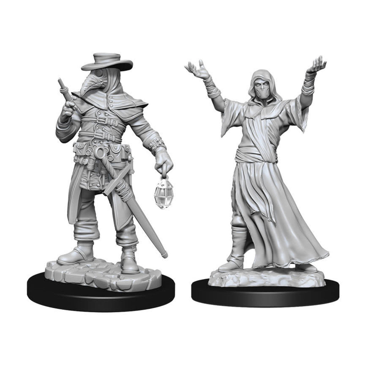 Wizkids Dungeons And Dragons Monster Wizkids Deep Cuts Unpainted Minis W15 Plague Doctor & Cultist Miniature D&D WZK90338