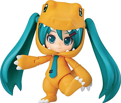 Good Smile Character Vocal Series 01: Hatsune Miku/Digimon Adventure (Kigurumi Agumon Version) Nendoroid Action Figure