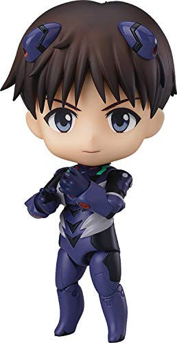 Good Smile Rebuild of Evangelion: Shinji Ikari (Plugsuit Version) Nendoroid Action Figure, Multicolor