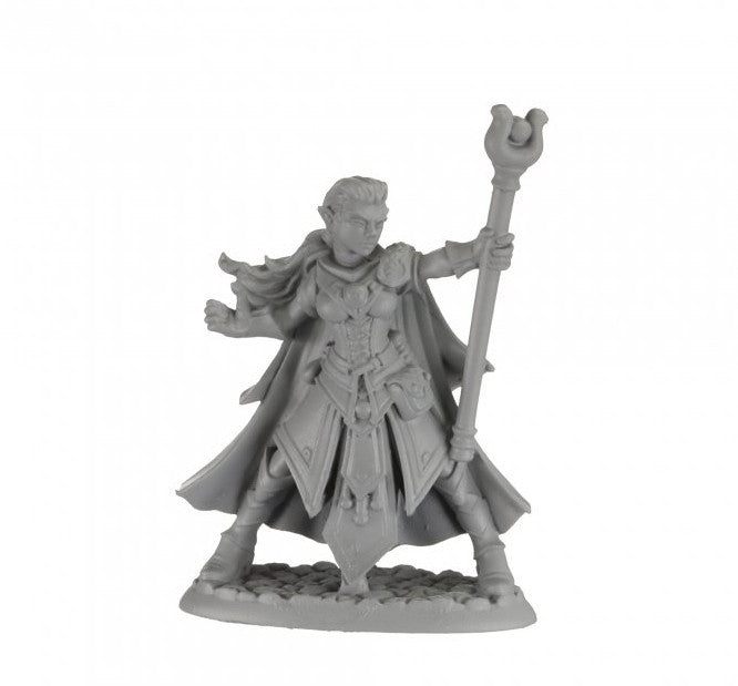 Reaper Dungeons And Dragons Alaedril Starbloom Elf Wizard Miniature Figure Heroic Scale Reaper Bones USA Reaper Miniatures D&D 30008