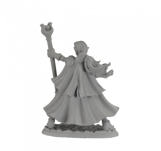Reaper Dungeons And Dragons Alaedril Starbloom Elf Wizard Miniature Figure Heroic Scale Reaper Bones USA Reaper Miniatures D&D 30008