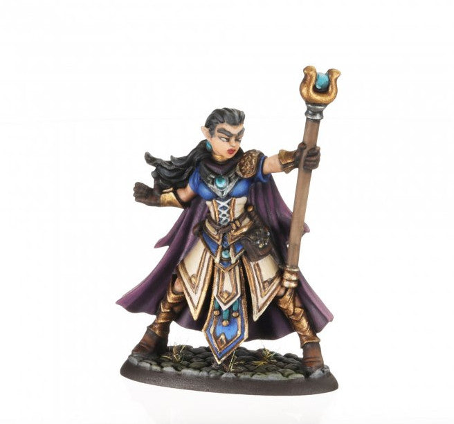 Reaper Dungeons And Dragons Alaedril Starbloom Elf Wizard Miniature Figure Heroic Scale Reaper Bones USA Reaper Miniatures D&D 30008