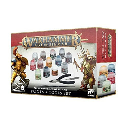 Games Workshop Warhammer Age Of Sigmar Paints+Tools Eng/Spa/Port/Latv/Rom 2024 Edition 80-17