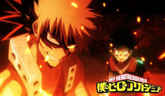 Masters of trade Katsuki Bakugo Kacchan and Izuku Midoriya Deku My Hero Academia TCG CCG playmat gamemat 24 Wide 14 Tall for Trading Card Game Smooth Cloth Surface Rubber Base