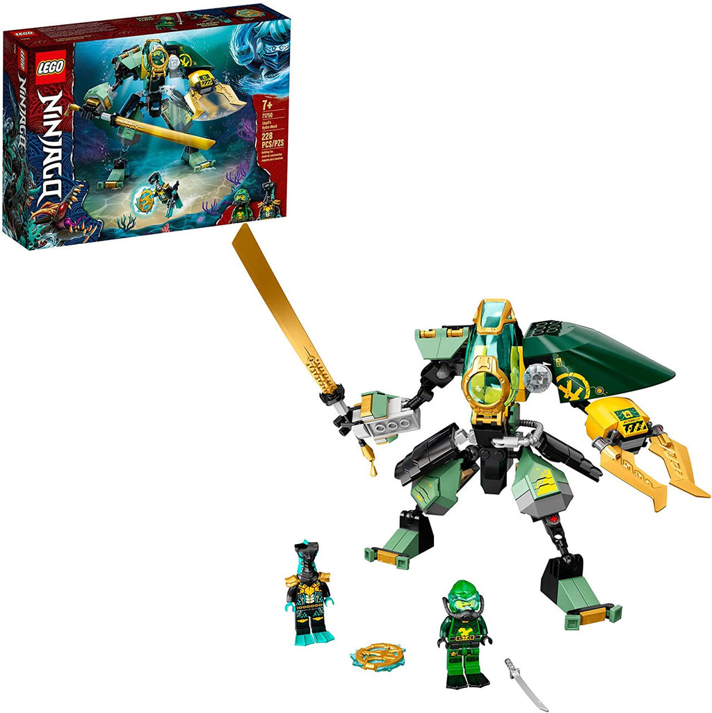 LEGO NINJAGO Lloydâ€™s Hydro Mech 71750 Building Kit; Underwater Playset with NINJAGO Lloyd and Mech; New 2021 (228 Pieces)