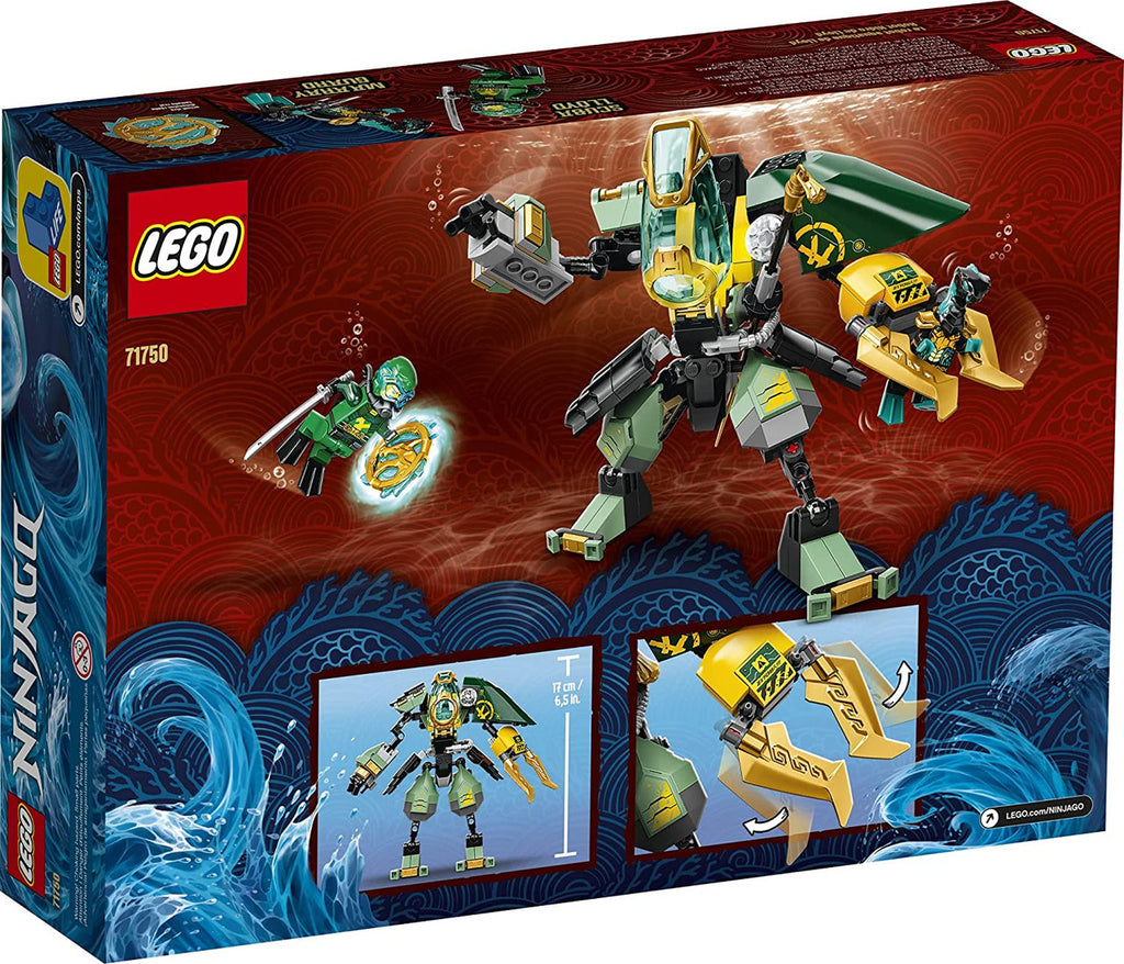 LEGO NINJAGO Lloydâ€™s Hydro Mech 71750 Building Kit; Underwater Playset with NINJAGO Lloyd and Mech; New 2021 (228 Pieces)