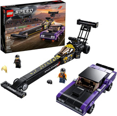 LEGO Speed Champions Mopar Dodge/SRT Top Fuel Dragster and 1970 Dodge Challenger T/A Building Toy New 2021 (627 Pieces)