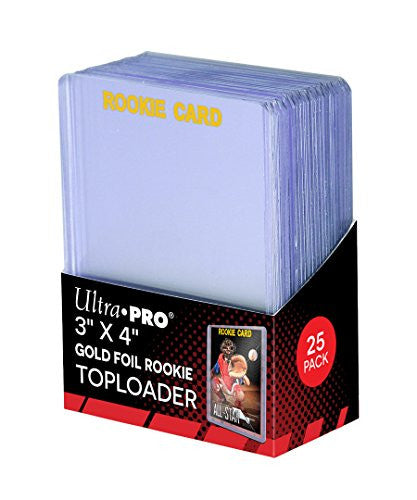 Ultra Pro 3 X 4 Rookie Gold Toploader for Standard Size Cards 25ct UPI-81180