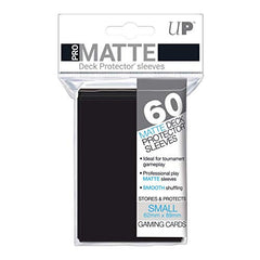 Ultra Pro 60ct Pro-Matte Black Small Deck Protectors, black, small