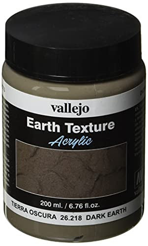 Vallejo Earth Texture Acrylic Dark Earth Gel Non Toxic Glues and Liquids 200ml VAL-26218