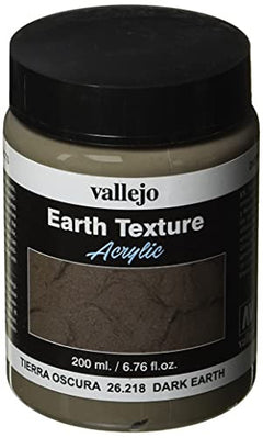 Vallejo Earth Texture Acrylic Dark Earth Gel Non Toxic Glues and Liquids 200ml VAL-26218