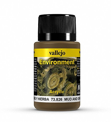 Vallejo Environment Mud & Grass Effect Model Non Toxic Paints 40ml VAL-73826
