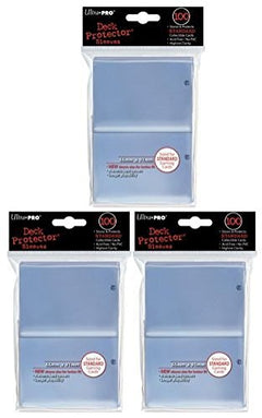(300) Ultra Pro New Standard Size(66mm x 91mm) Clear Deck Protectors Sleeves! 3 Factory Sealed 100ct Packs (#82689) with Ultra Pro’s Hologram Quality Seal of Durability! Stores and Protects Standard Size Gaming Cards including Magic the Gathering and Poke