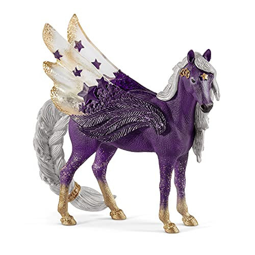 Schleich bayala Sparkle Star Purple Pegasus Mare Toy for Kids Ages 5-12