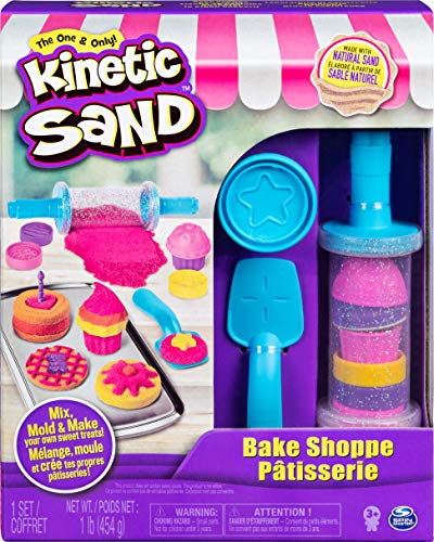 Kinetic Sand, Bake Shoppe Playset with 1lb of Kinetic Sand and 16 Tools and Molds, for Ages 3 and Up