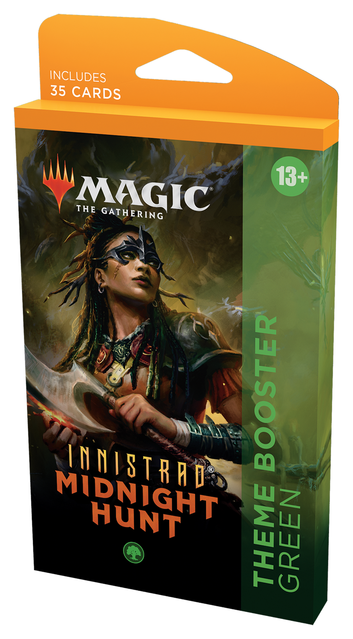 MTG Magic The Gathering Innistrad Midnight Hunt Theme Booster GREEN 1 Booster Single Pack Pack (35 Cards) WOCC8952-TB-GREEN