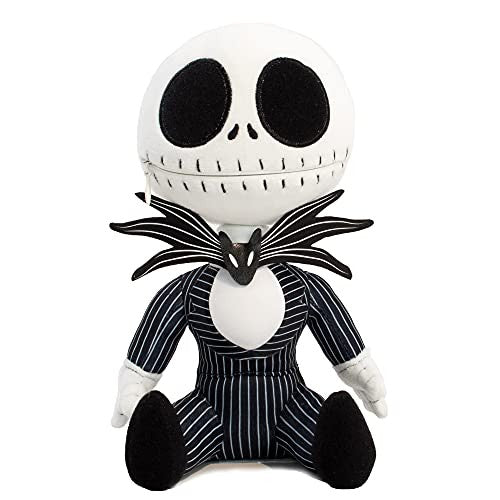 QMx Jack Skellington Zippermouth Plush High-Quality Collectible Plush Toy, Nightmare Before Christmas Character, Soft Stuffed Doll for Fans and Kids, Perfect Gift QMDSS23