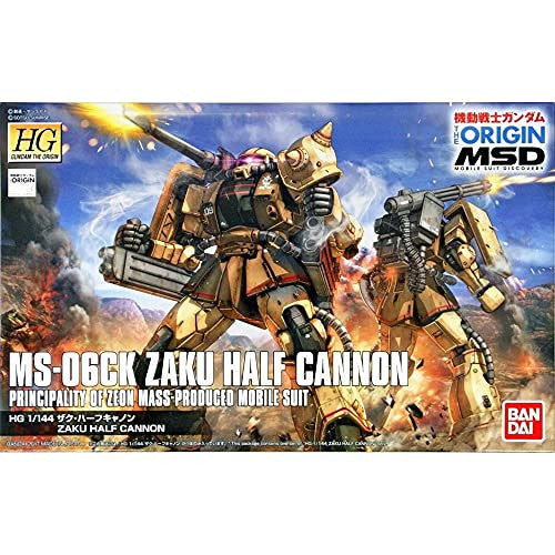HG 1/144 Zaku Half Cannon from Mobile Suit Gundam THE ORIGIN MSD Plastic Model