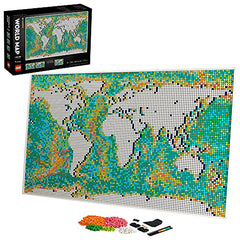 LEGO Art World Map Building Kit Meaningful, Collectible Wall Art for DIY and Map Enthusiasts New 2021 (11,695 Pieces)