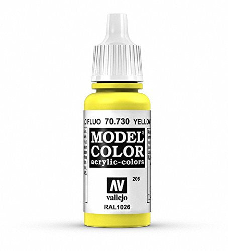 Vallejo Model Color Yellow Fluorescent Non Toxic Paint 17ml VAL-70730