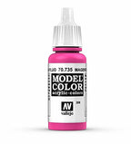 Vallejo Model Color Magenta Fluorescent Non Toxic Paint 17ml VAL-70735