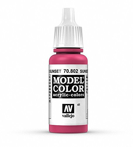 Vallejo Model Color Sunset Red Non Toxic Paint 17ml VAL-70802