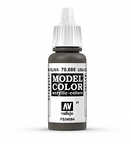 Vallejo Model Color Olive Brown Non Toxic Paints 17ml VAL-70889