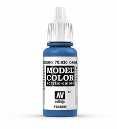 Vallejo Model Color Dark Blue Non Toxic Paints 17ml VAL-70930