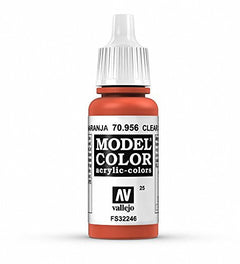 Vallejo Model Color Clear Orange Acrylic Non Toxic Paints 17ml VAL-70956