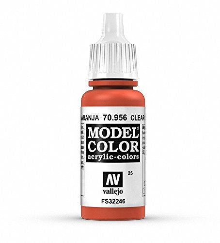 Vallejo Model Color Clear Orange Acrylic Non Toxic Paints 17ml VAL-70956