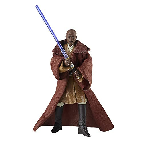 Star Wars The Vintage Collection Mace Windu Toy VC35, 3.75-Inch-Scale Attack of The Clones Action Figure, Toy Kids Ages 4 and Up