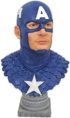 DIAMOND SELECT TOYS Legends in 3-Dimensions: Marvel Comics Captain America 1: 2 Scale Bust, Multicolor