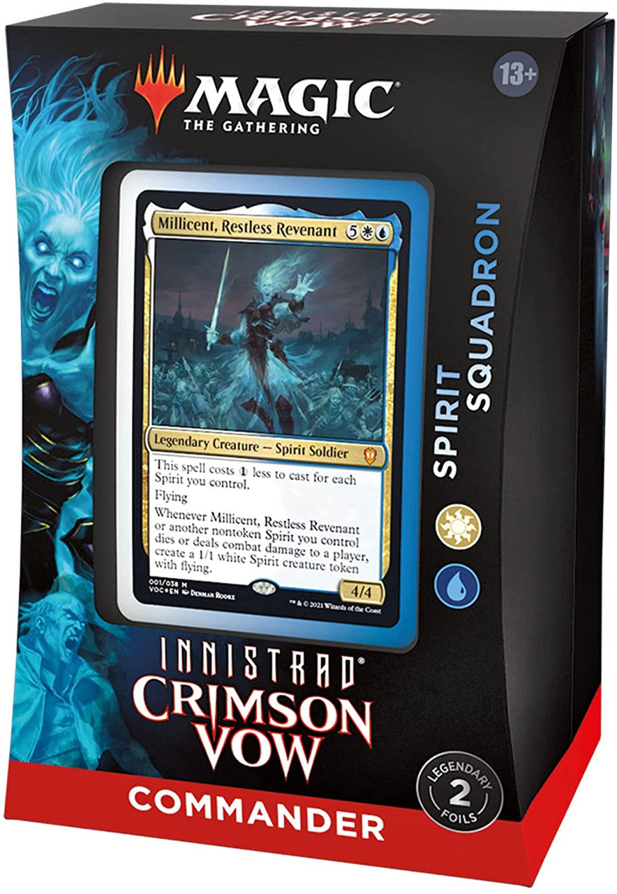 MTG Magic The Gathering Innistrad Crimson Vow Commander Decks Spirit Squadron Single Pack WOC-C90660000-SpiritSquadron
