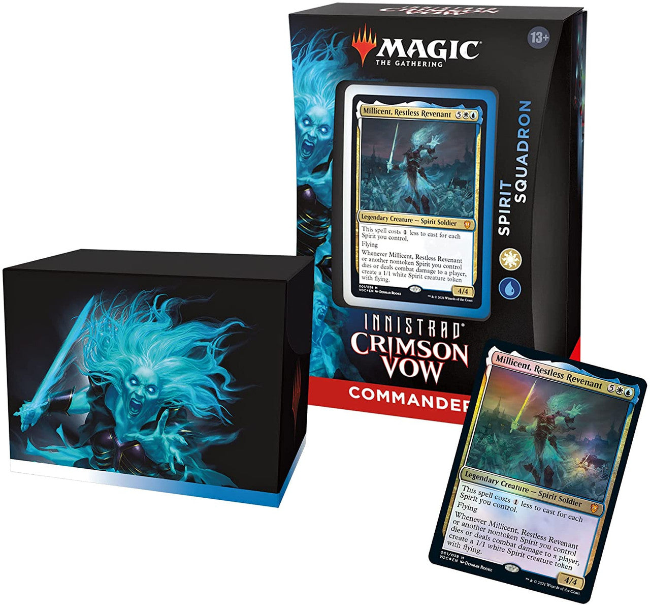 MTG Magic The Gathering Innistrad Crimson Vow Commander Decks Spirit Squadron Single Pack WOC-C90660000-SpiritSquadron