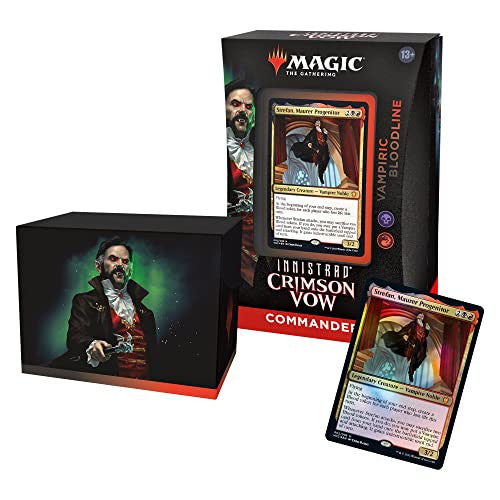 MTG Magic The Gathering Innistrad Crimson Vow Commander Deck Vampiric Bloodline (Black-Red) Single Pack WOC-C90660000-VampiricBloodline