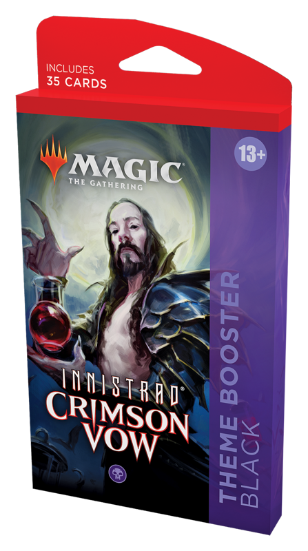 MTG Magic The Gathering Innistrad Crimson Vow Theme 1 Jumbo Booster Packs Black Single Pack WOC-C90630000-TB-BLACK