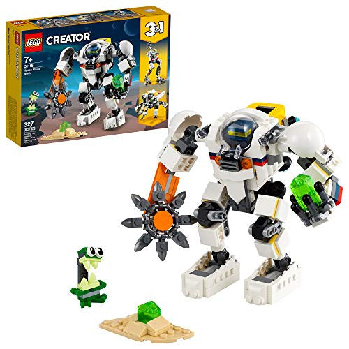 LEGO Creator 3 in1 Space Mining Mech Building Kit Featuring a Mech Toy Robot Toy and Alien Figure Makes The Best Toy for Kids Who Love Creative Fun New 2021 (327 Pieces)