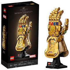 LEGO Marvel Infinity Gauntlet Collectible Building Kit Thanos Right Hand Gauntlet Model with Infinity Stones 590 Pieces